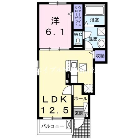 岡山駅 バス54分  北長尾下車：停歩4分 1階の物件間取画像